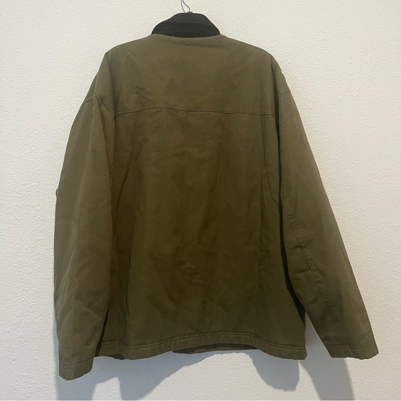 NWOT ASOS DESIGN Oversized Harrington Jacket in Khaki Corduroy collar Size XL - Picture 3 of 9